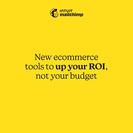 Mailchimp carousel ad, frame 1 of 6