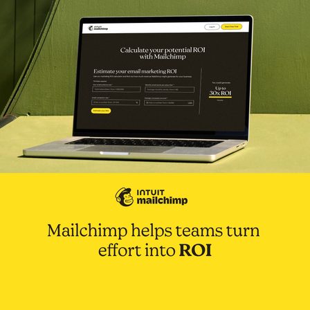 Mailchimp carousel ad, frame 1 of 4