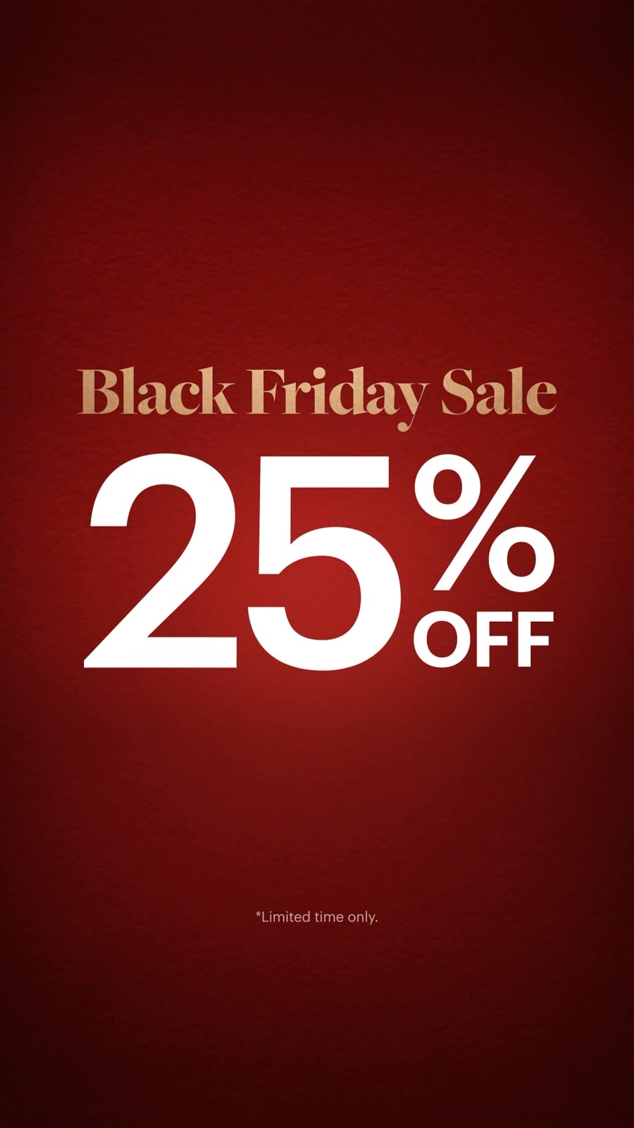 An ad by Manscaped in the Meta Ad Library: Black Friday Sale, 25% off, on a dark red background