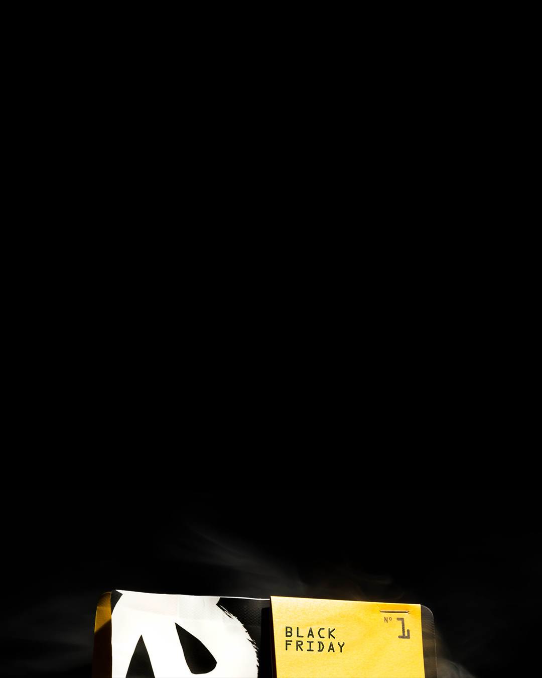 An ad by Rave Coffee in the Meta Ad Library: a black frame with a small Black Friday tag