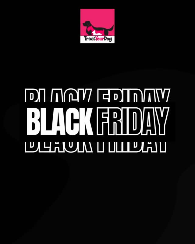 An ad by Treat Your Dog UK in the Meta Ad Library: a video still with the brand logo and Black Friday lettering