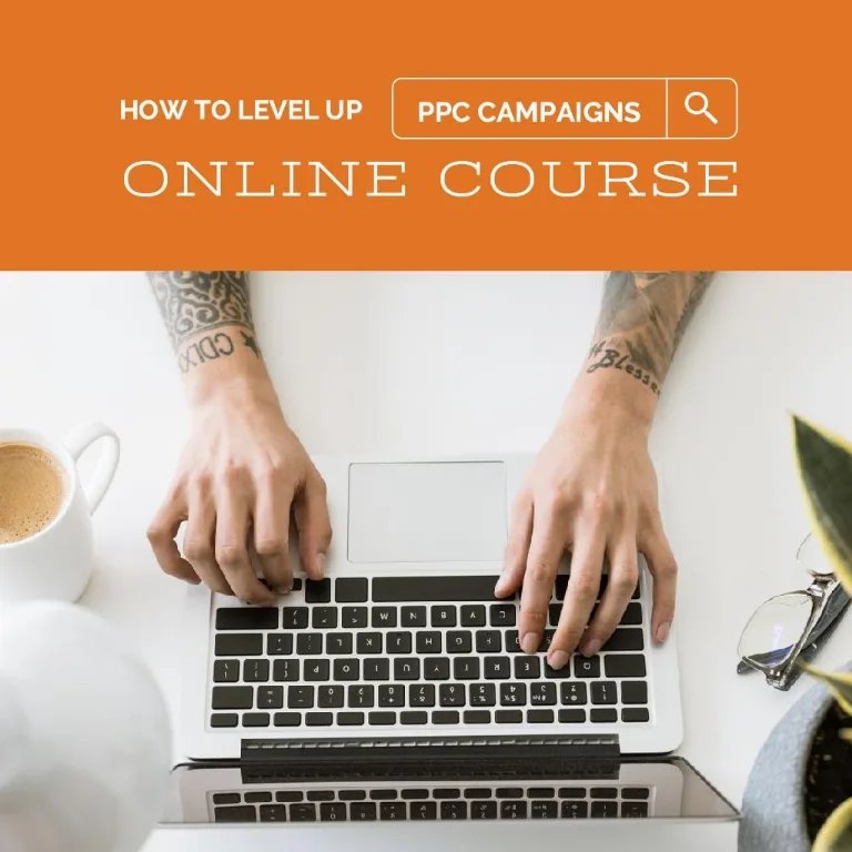 A post selling an online course on PPC campaigns: a long caption earns its length here, because the steps are the value