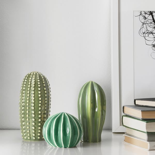 An ad by IKEA in Meta's Ad Library: bring your dream home to life, over the SJÄLSLIGT set of three green ceramic cactus decorations