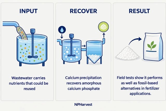 A wide Selzee ad for NPHarvest in three steps: input, recover and result