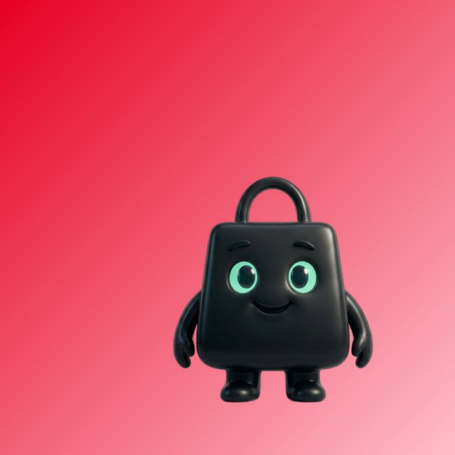 Selzy, the Selzee mascot, smiling on a red to pink background, as a Pinterest profile picture