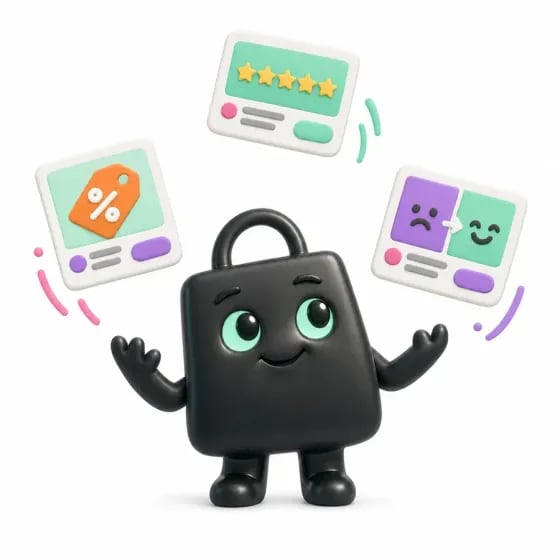 Selzy, the Selzee mascot, juggling ad formats
