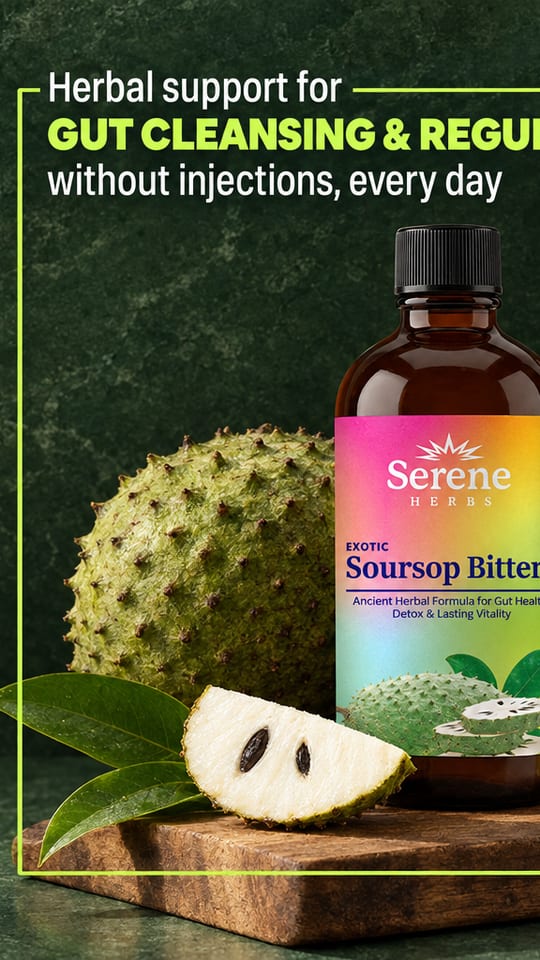 A Selzee ad for Serene Herbs soursop bitters, cropped to 9:16