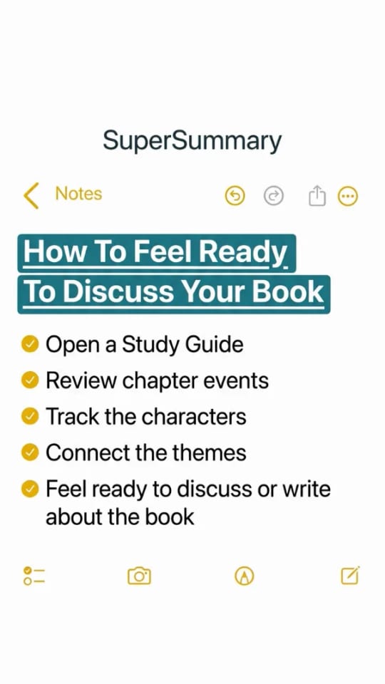 A vertical Selzee ad for SuperSummary made as a notes list