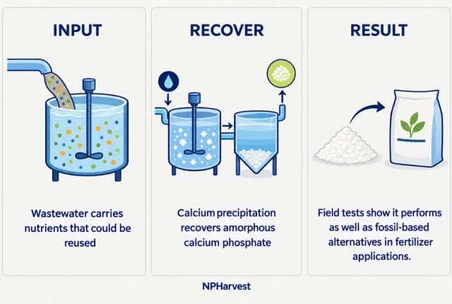 A wide Selzee ad for NPHarvest showing its process in three steps