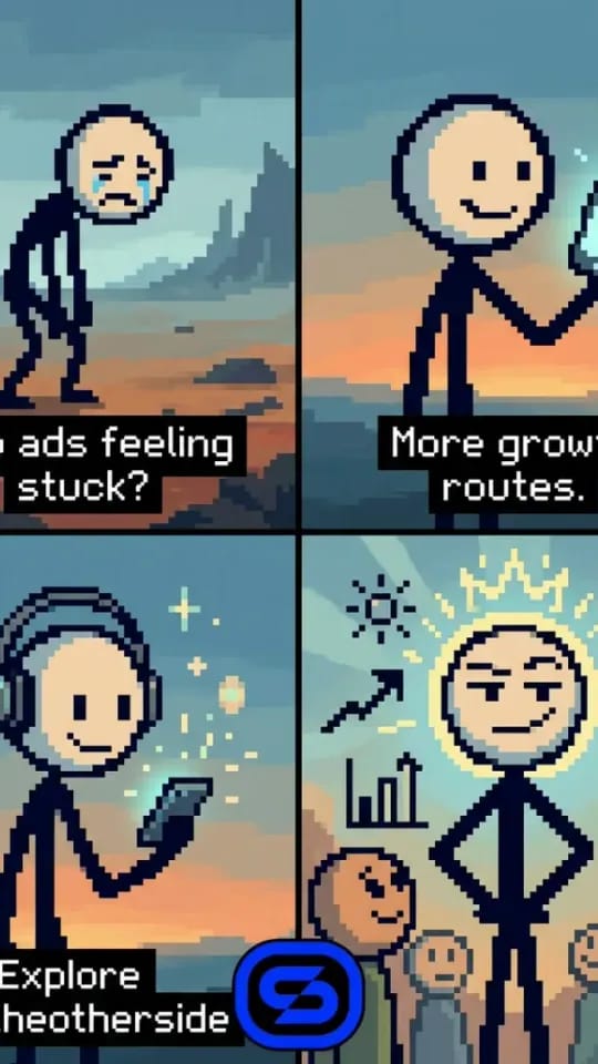 A Selzee ad for Otherside in pixel art panels, in a 9:16 frame
