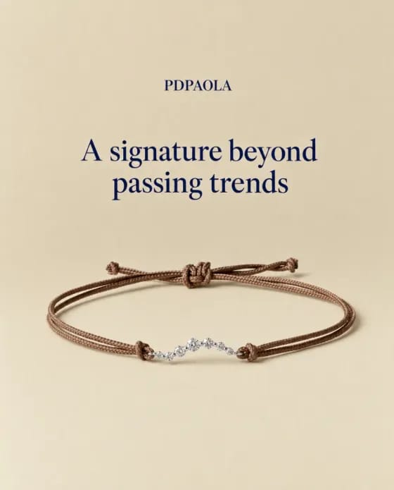 A Selzee ad for a PDPAOLA bracelet with a signature beyond passing trends