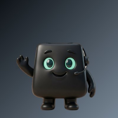 Selzy with a headset, waving, as a 400 x 400 X avatar