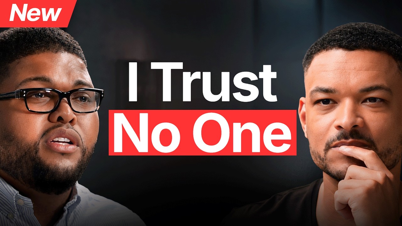 The Diary Of A CEO thumbnail: two men either side of the words I Trust No One