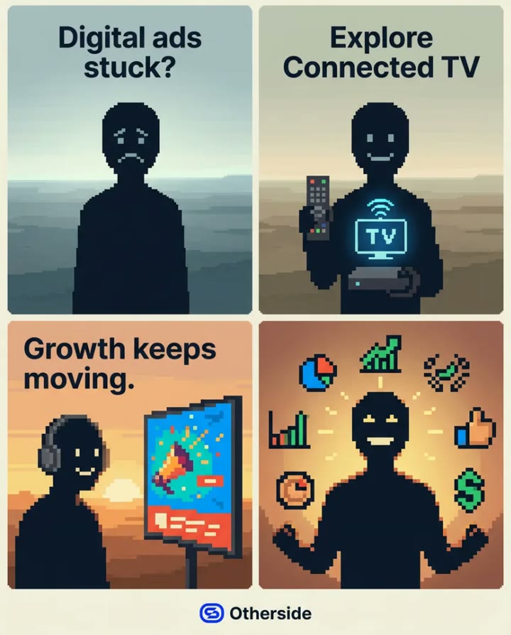 A four-panel ad Selzee made for Otherside that reads like a carousel, one step per panel