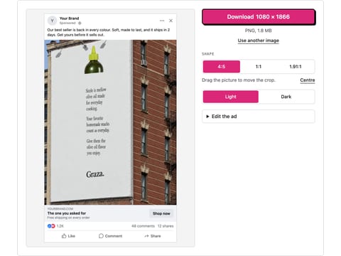 Facebook Ad Mockup Generator preview