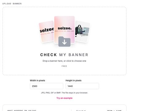 YouTube Banner Size Checker preview