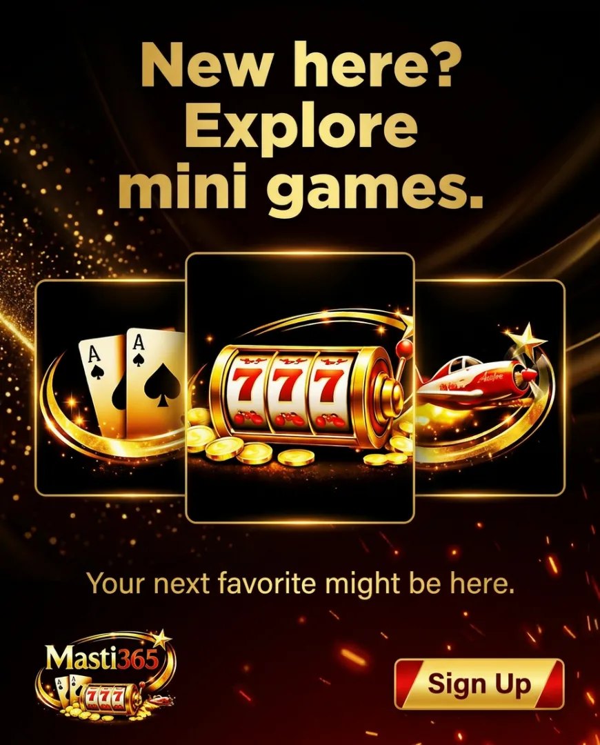 An ad made with Selzee for Masti365: new here? Explore mini games.
